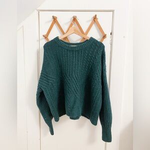 Old Navy Green + Confetti Slouchy Knit Sweater